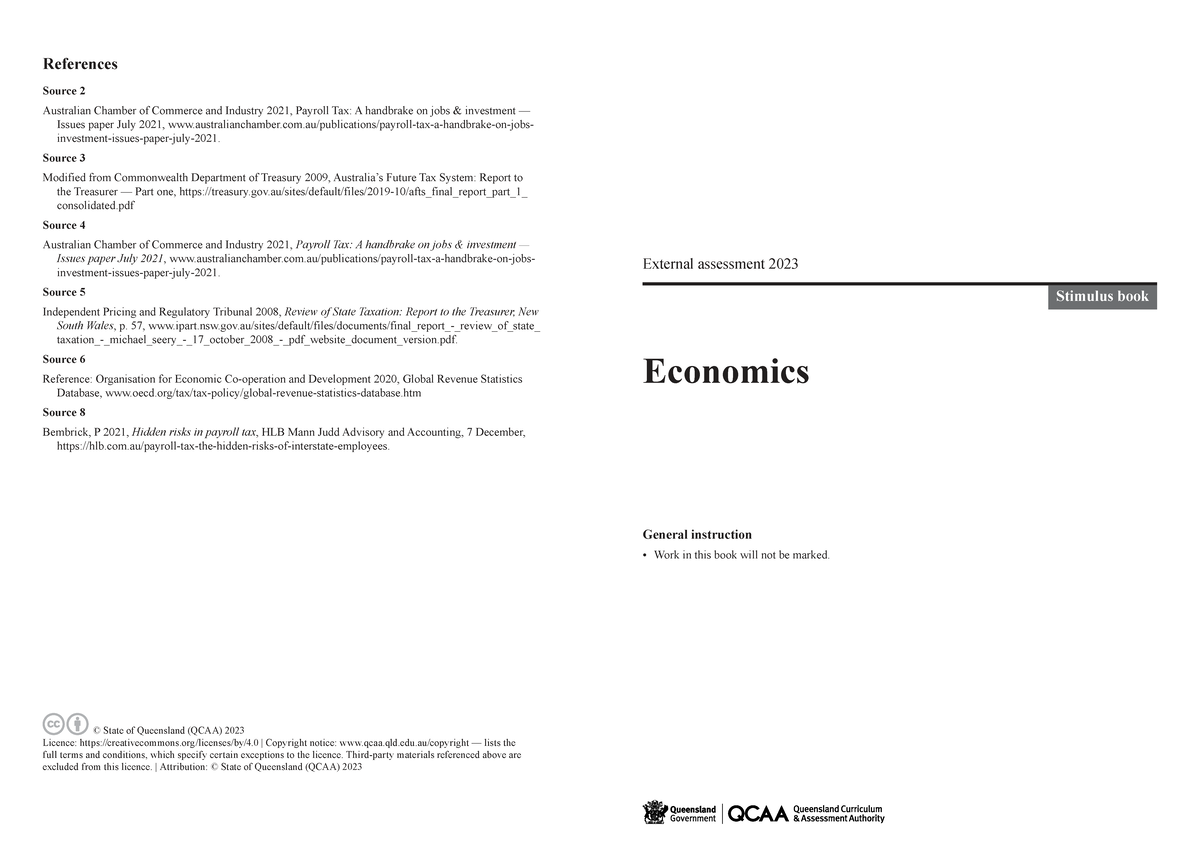 References for EA Stimulus: Payroll Tax & Economic Impact Analysis ...
