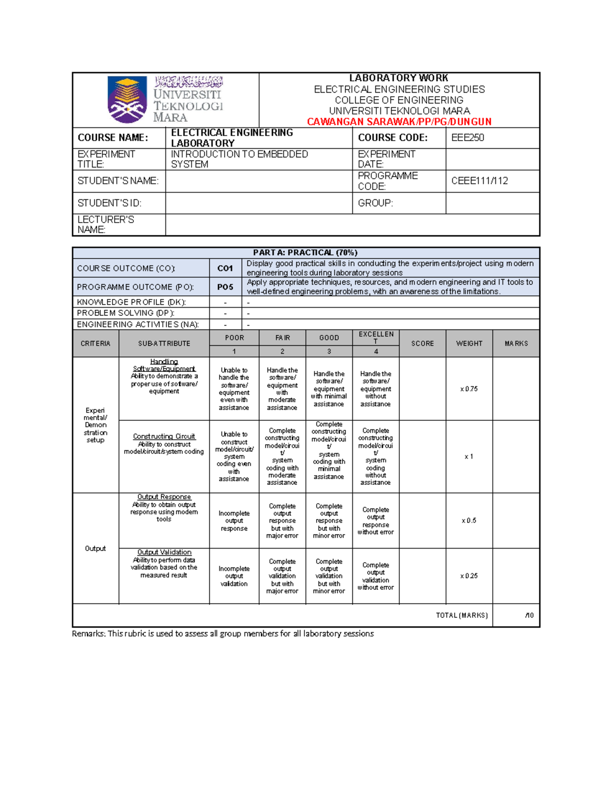 EEE Introduction to Embedded Systems Lab Report (L) - Studocu