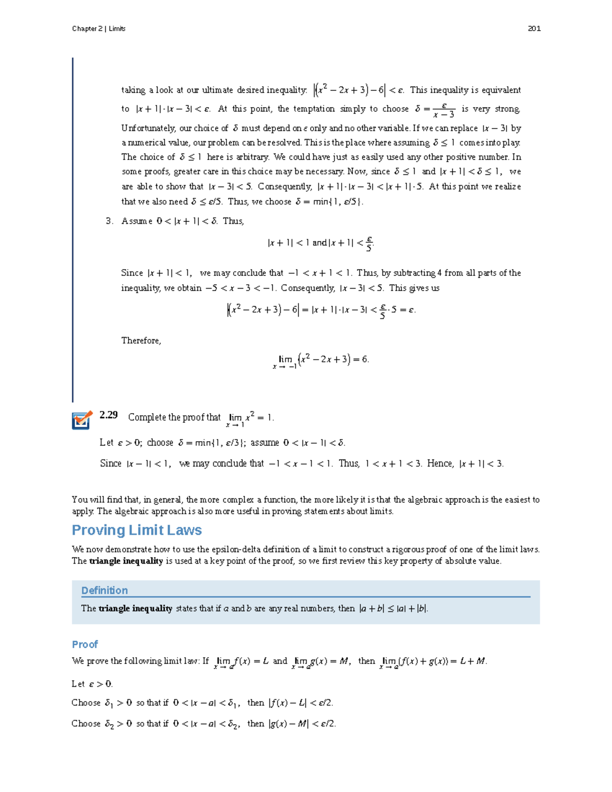 Chapter 2: Limits and Proofs in Calculus 201 - Studocu