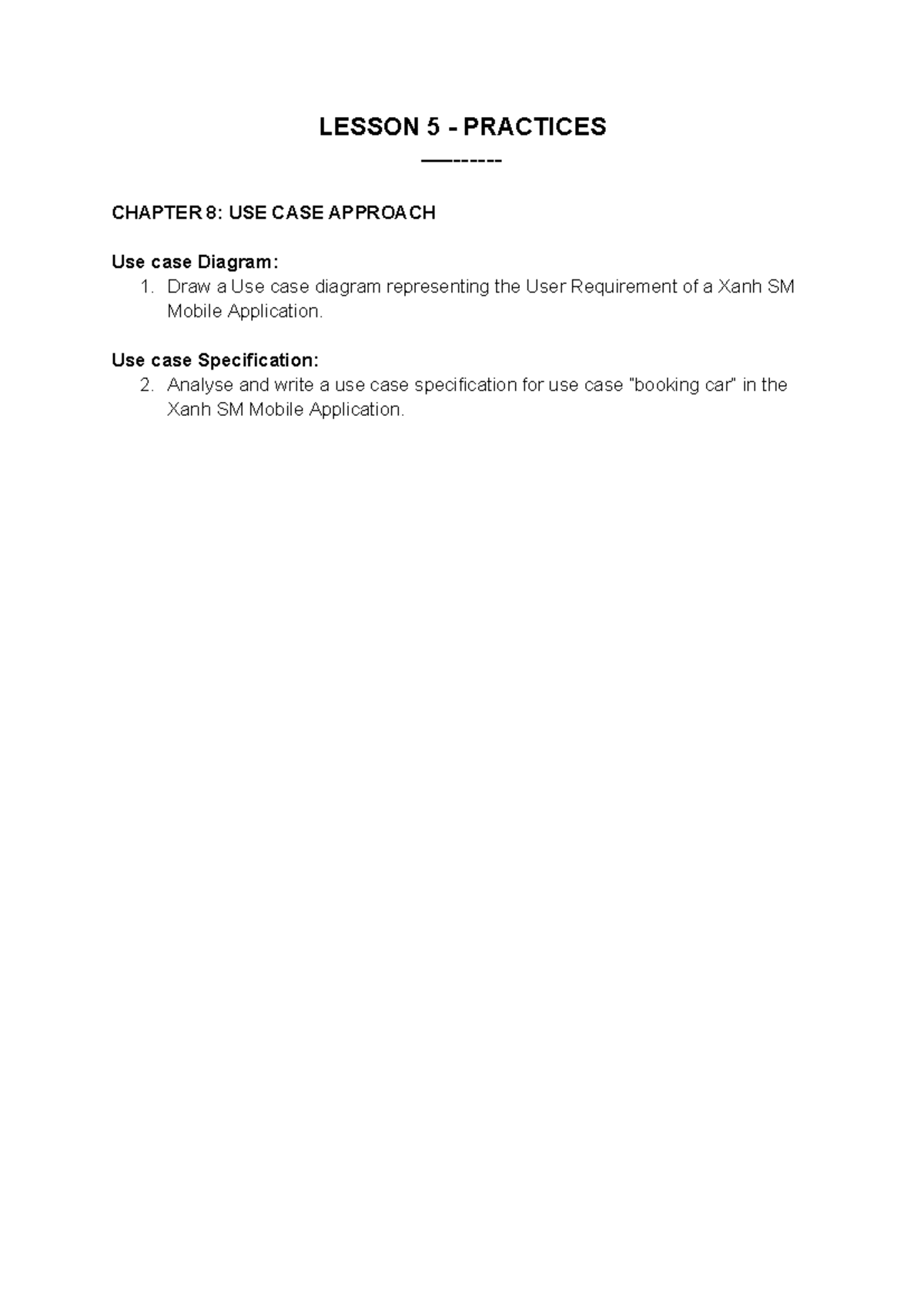 Lesson 5 - Practice - Software Requirement - LESSON 5 - PRACTICES ...