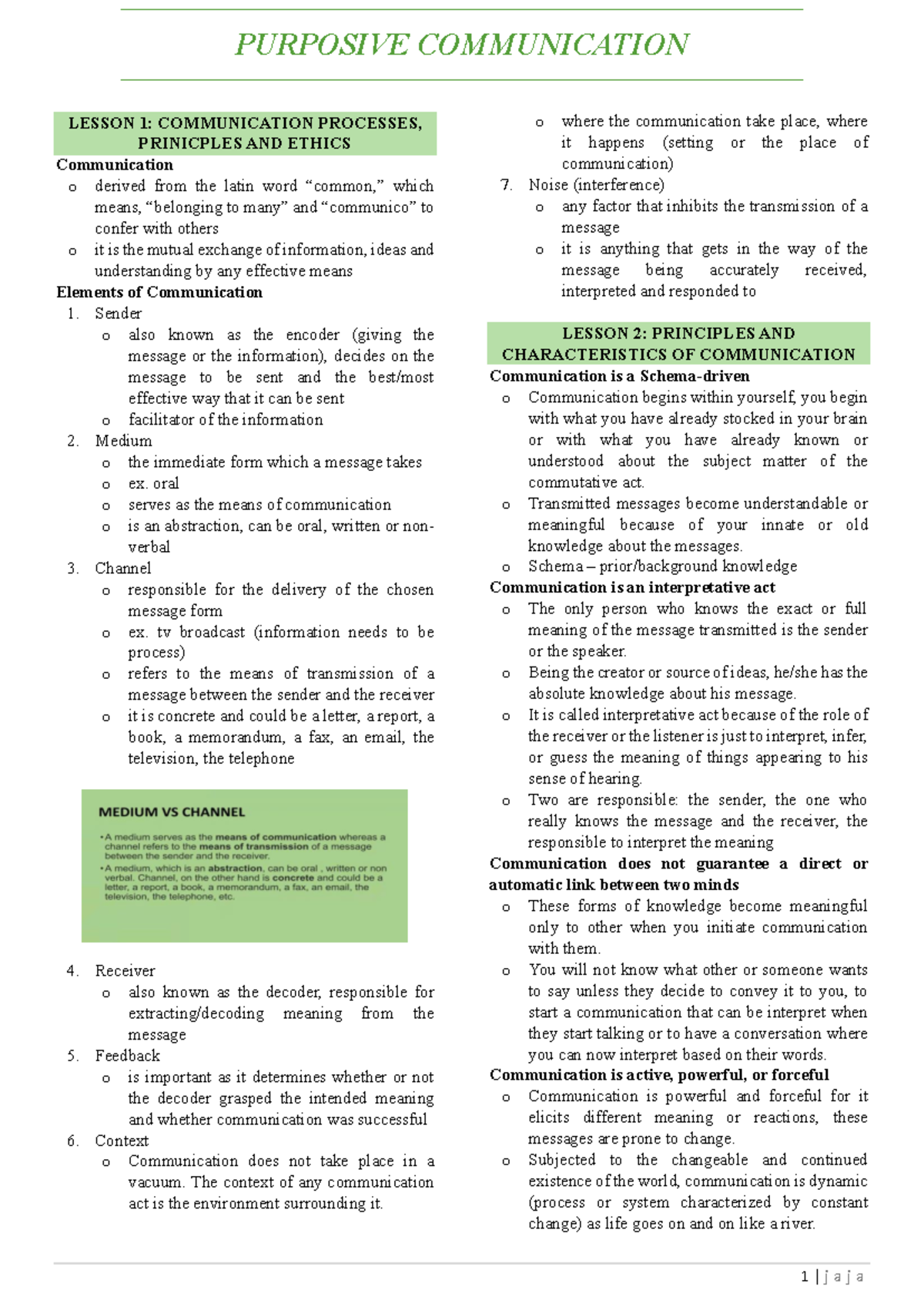 Purposive Communication LESSON 1-3 - PURPOSIVE COMMUNICATION 1 | j a j ...