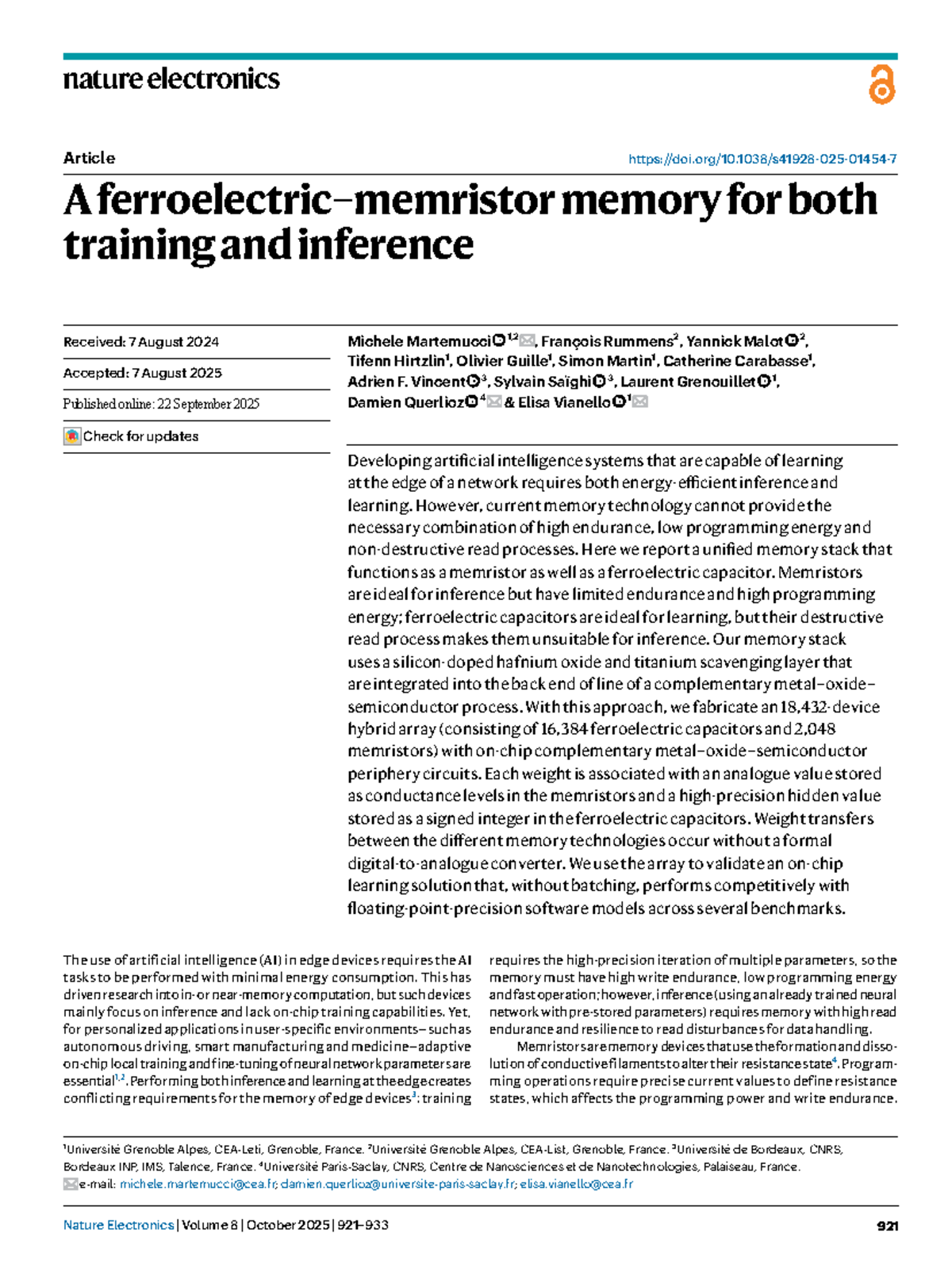 S41928: Unified Memory Stack for AI Training and Inference in Edge ...
