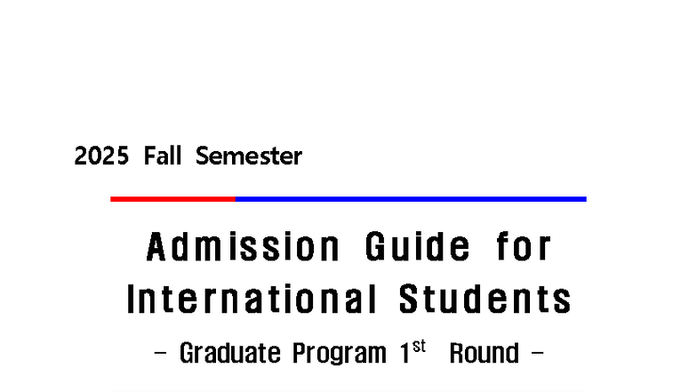2025 Fall Graduate Program Admission Guide for International Students ...