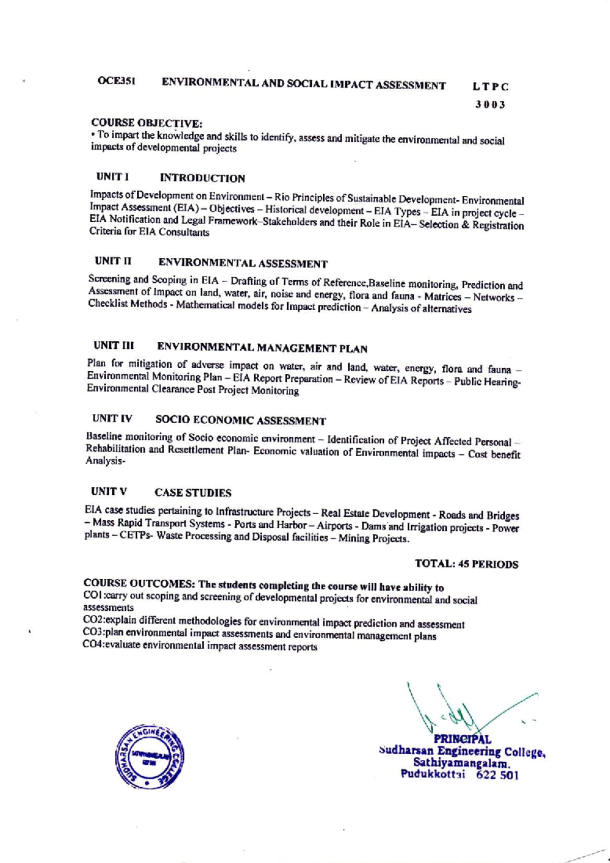 OCE351 Environmental & Social Impact Assessment Overview - Studocu