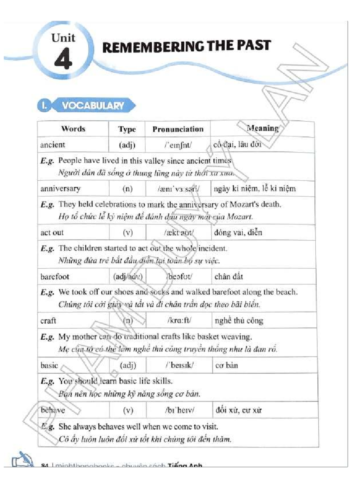 Unit 4: REMEMBERING THE PAST - Vocabulary & Grammar Practice - Studocu