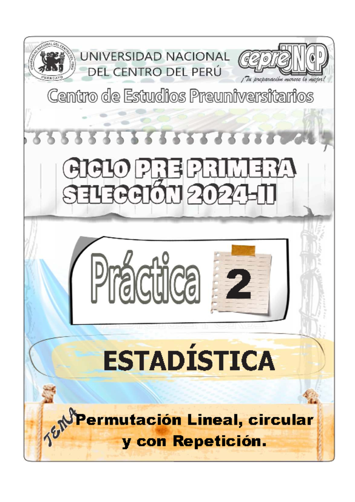 21 ESTADÍSTICA: Permutaciones Lineales y Circulares - Ejercicios y ...