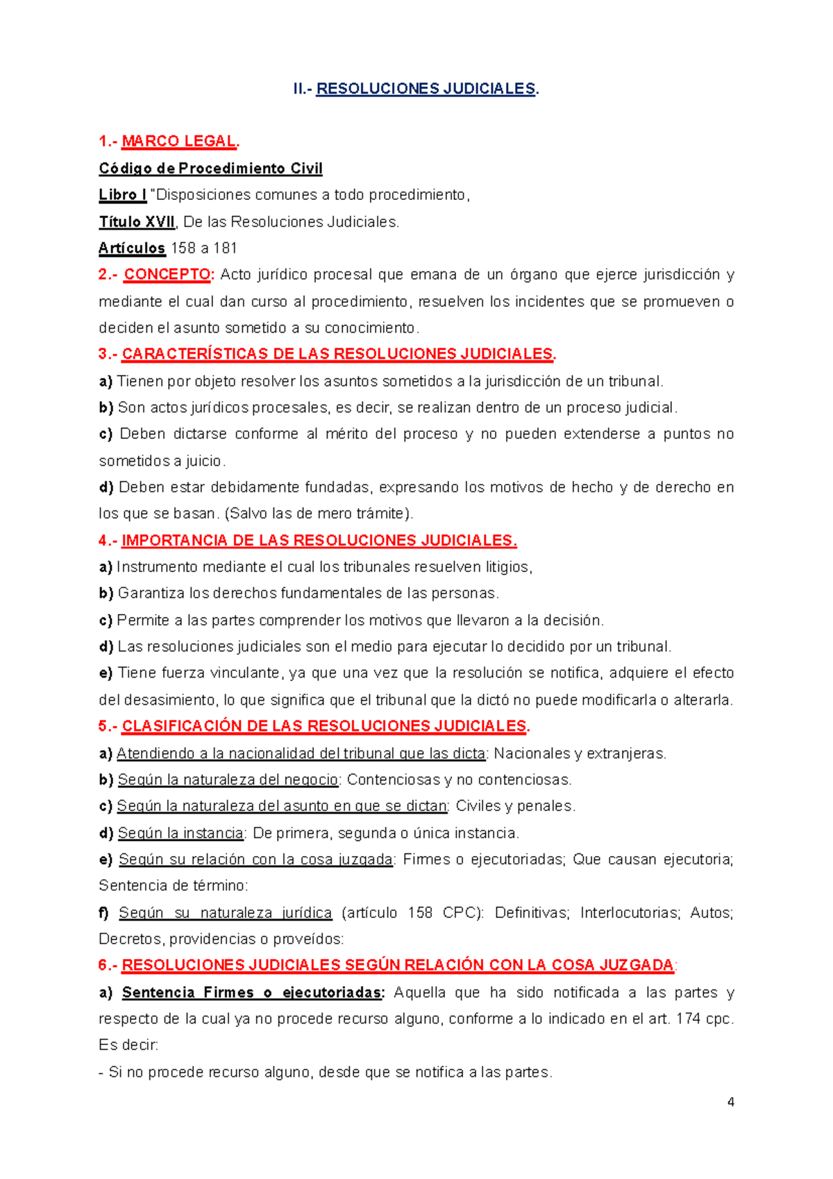 Resoluciones Judiciales según el Código de Procedimiento Civil (CPC ...