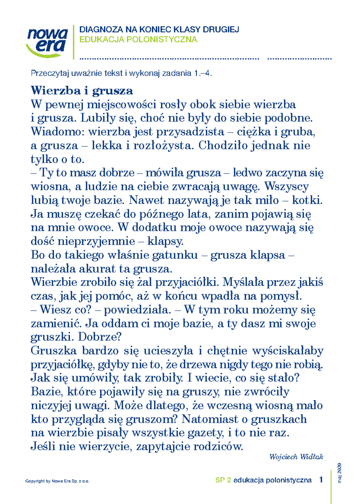 Diagnoza na Koniec Klasy 2 - Edukacja Polonistyczna - Studocu