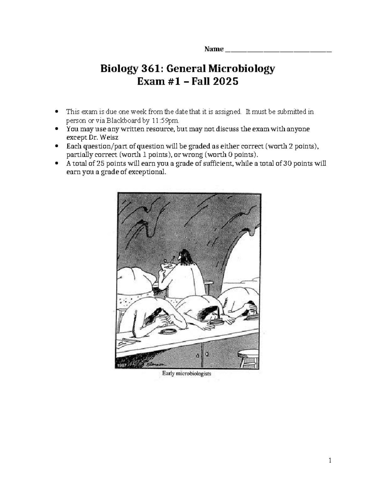 Biology 361: General Microbiology Exam #1 Study Guide - Fall 2025 - Studocu