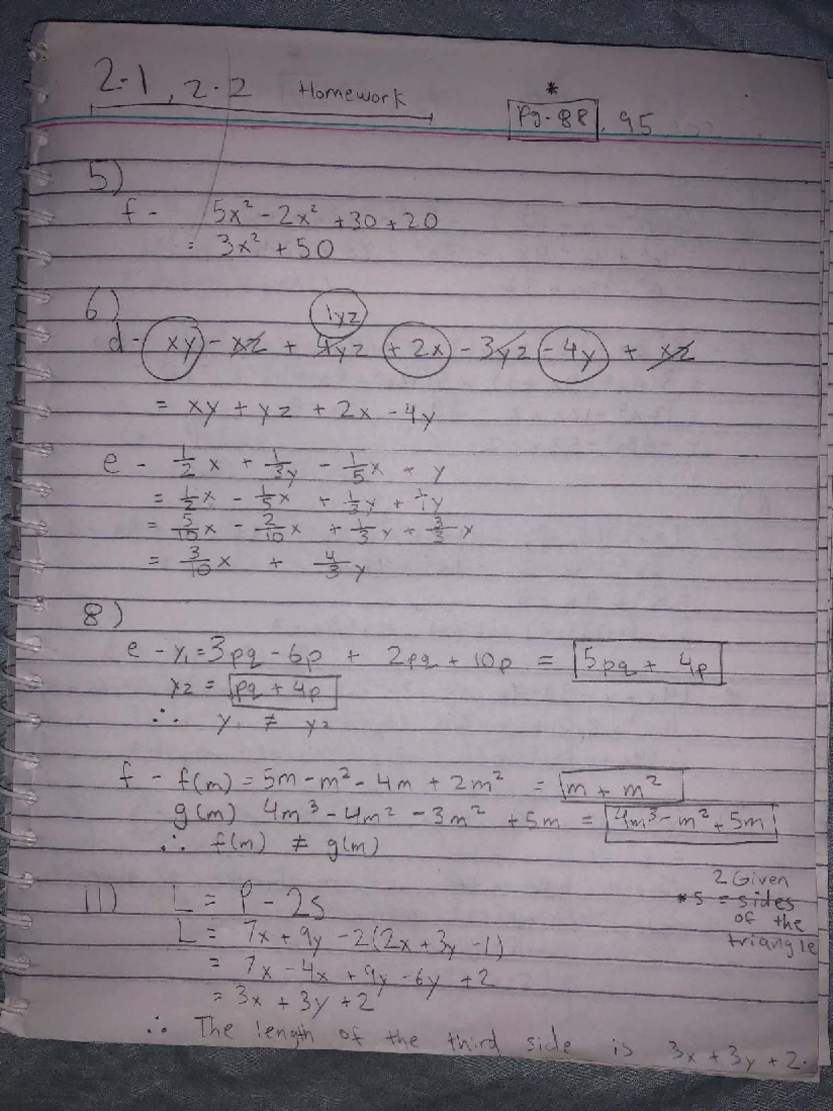Math Homework 2-1, 2.2: Exercises and Solutions - Studocu
