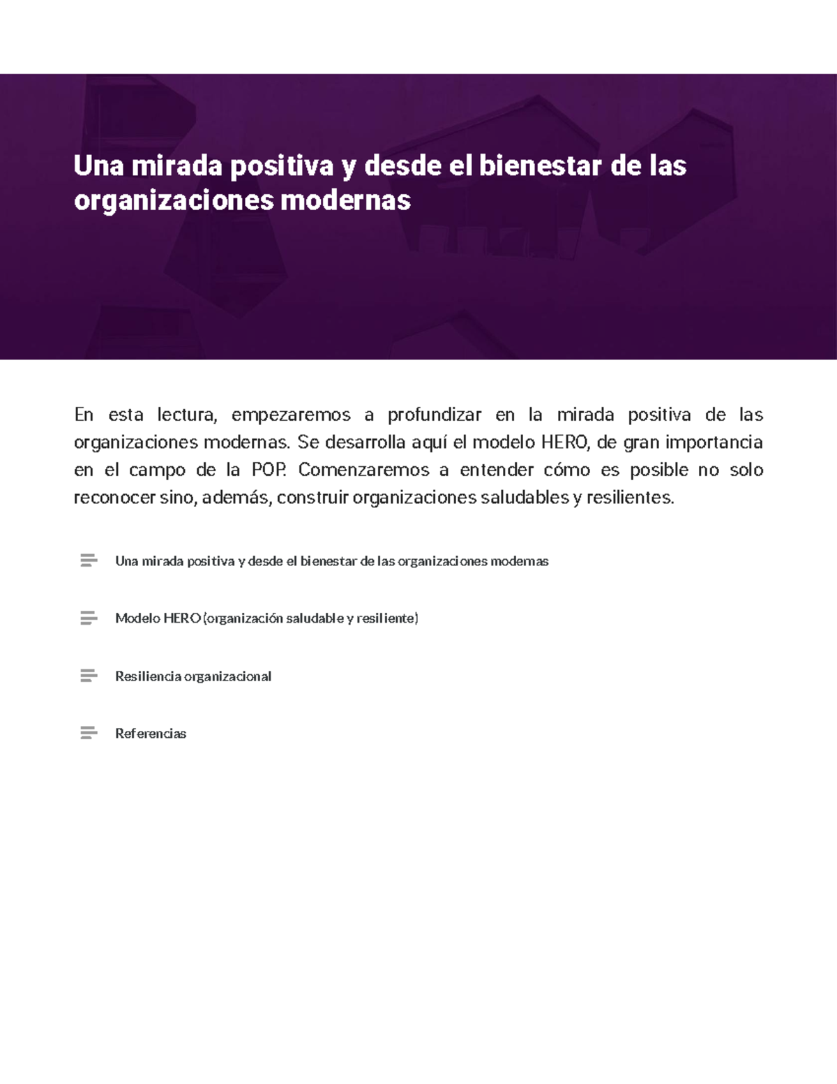 M2L1 - Resumen del Modelo HERO en Organizaciones Saludables y ...