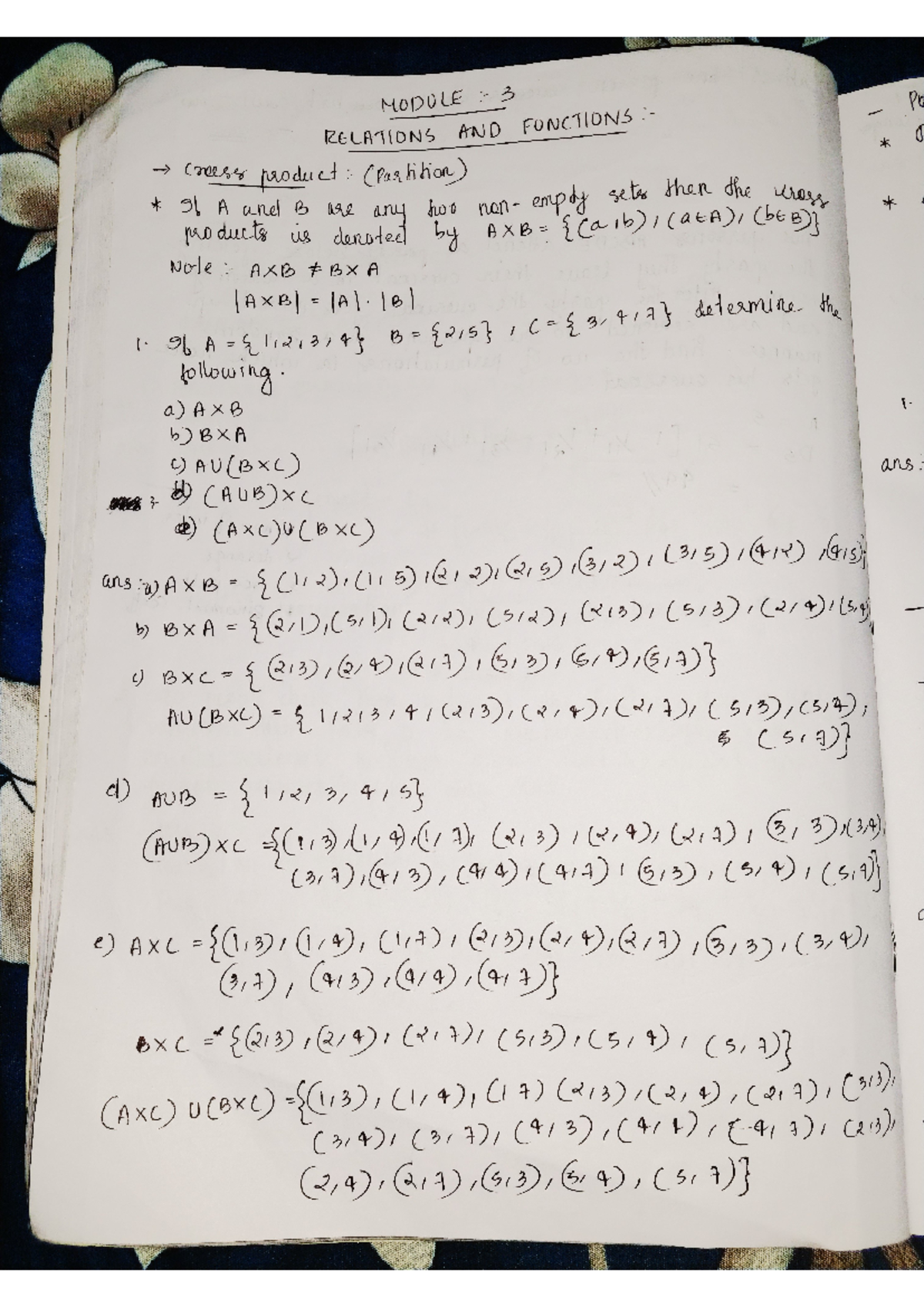 S3 Maths (module 3) - Lecture notes for students - MODULE 3 RELATIONS ...