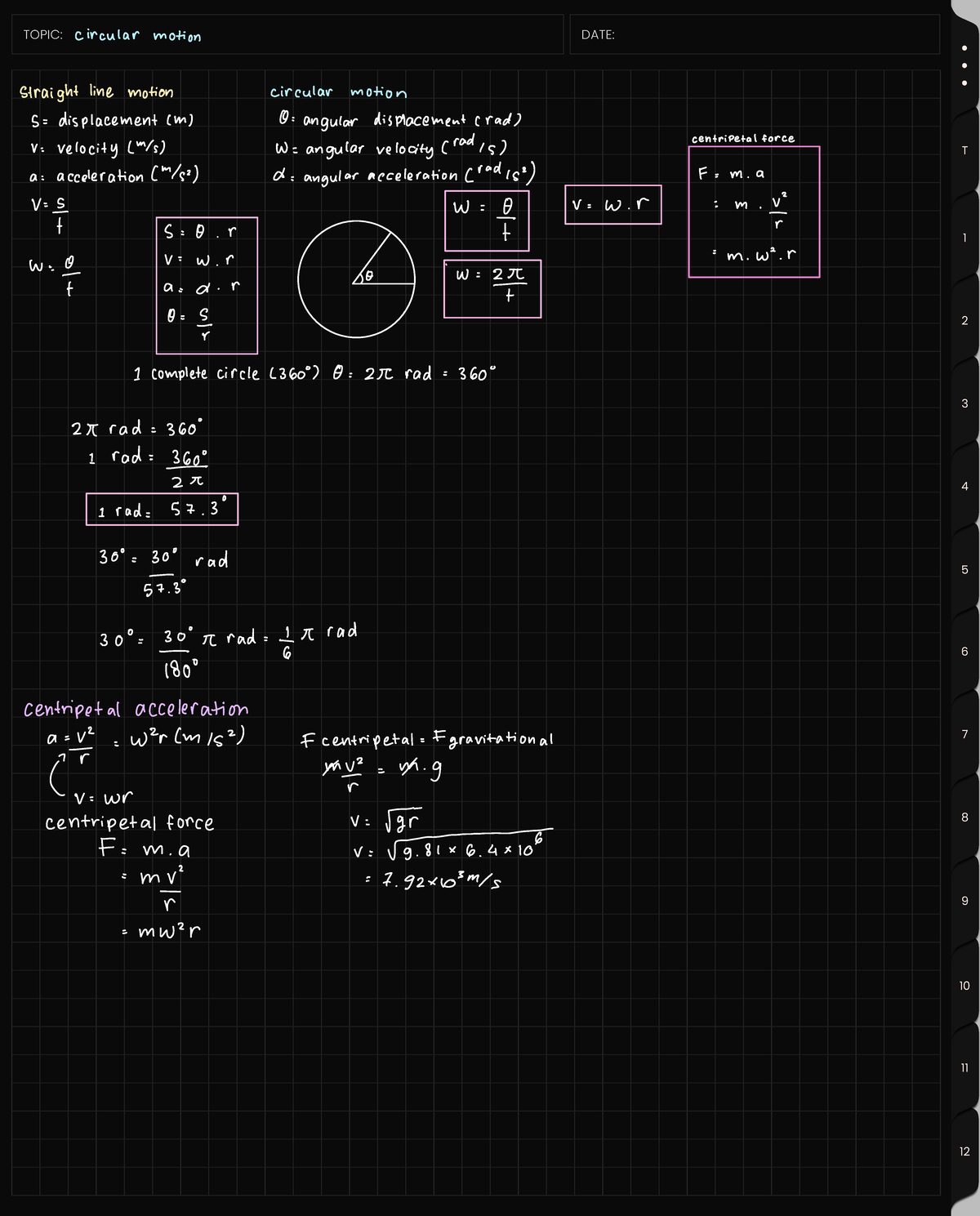 Circular Motion Notes - Physics 101 - Studocu