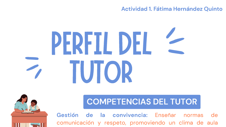 Actividad 1: Infografía sobre el Perfil del Tutor y sus Competencias ...