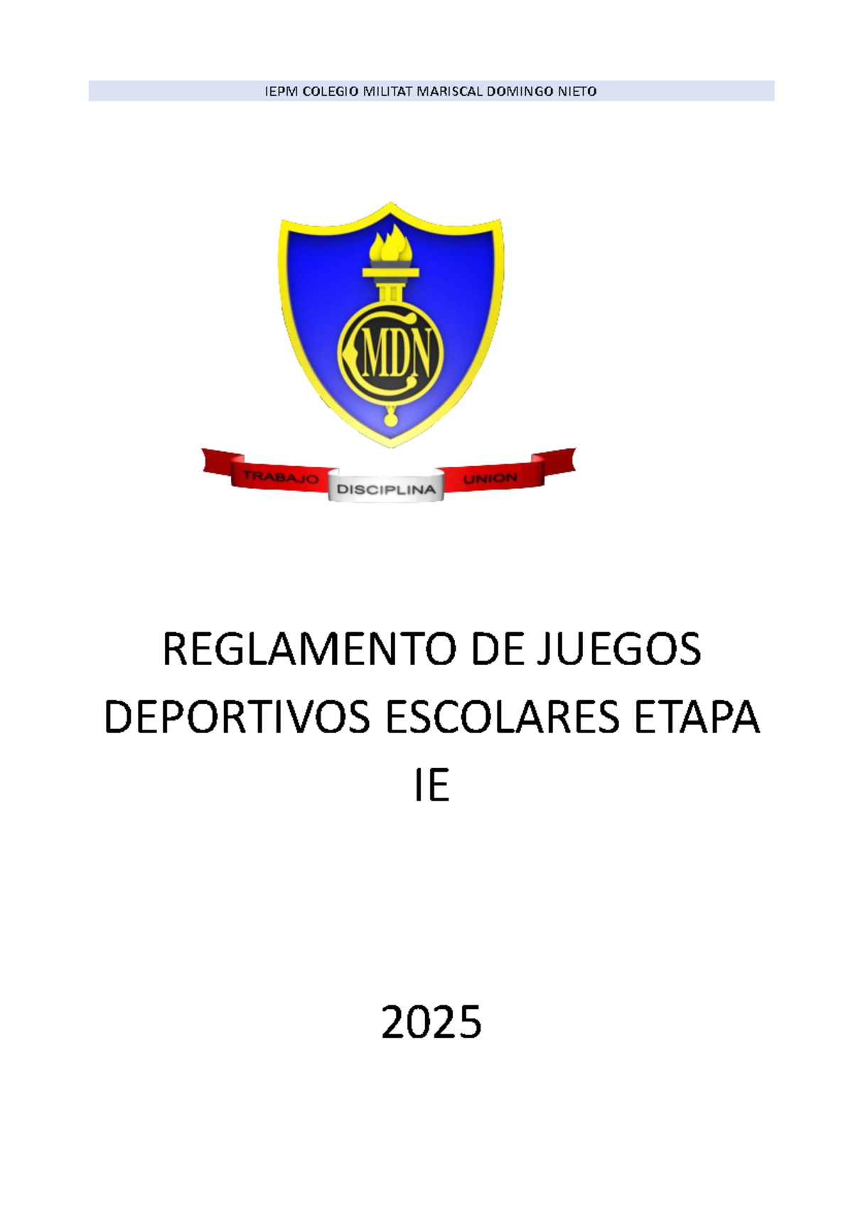IEPM Reglamento de Juegos Deportivos Escolares 2025 - Manual Completo ...