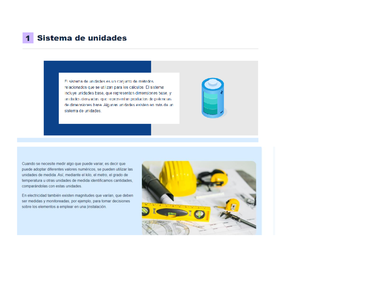 Conceptos Básicos de Electricidad y Conversión de Unidades SI - Studocu