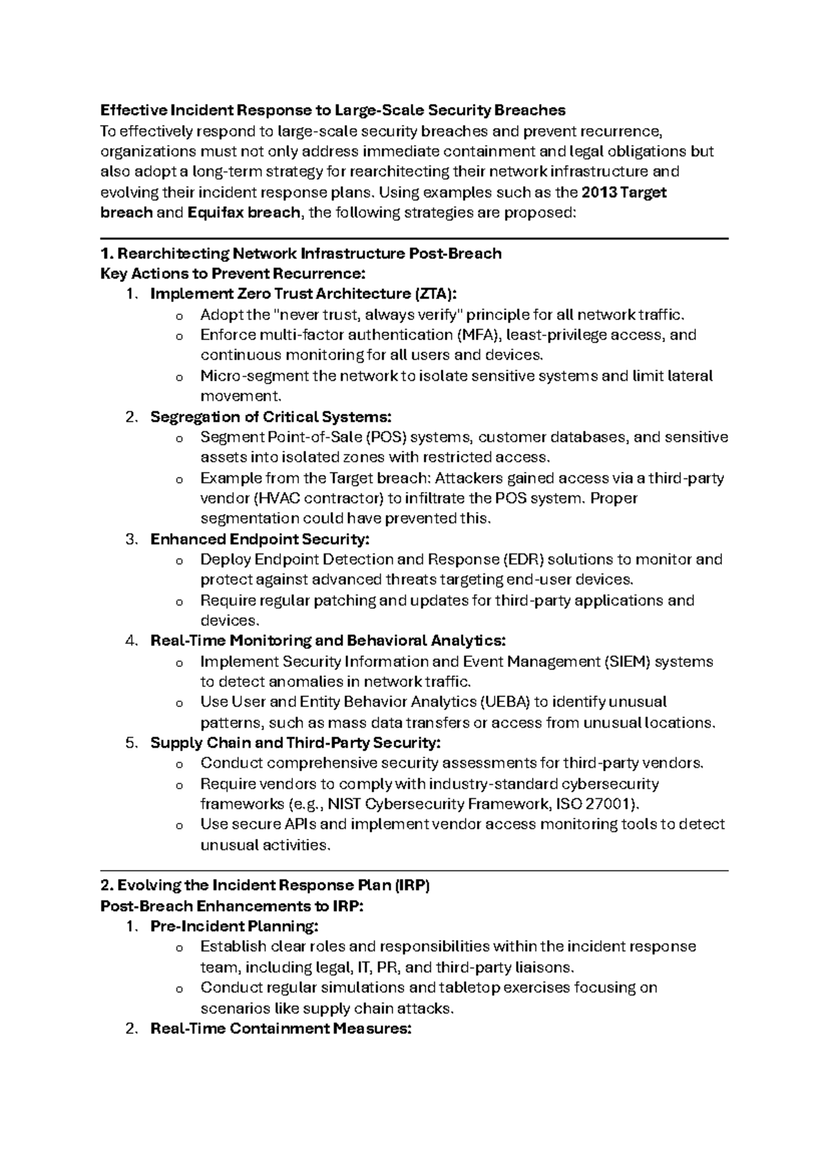 Effective Incident Response Strategies for Large-Scale Security ...