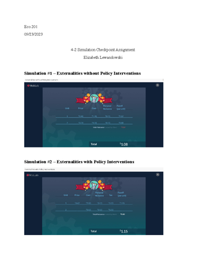 ECO-201 4-2 Simulation Checkpoint - Government Tools Tools Government ...