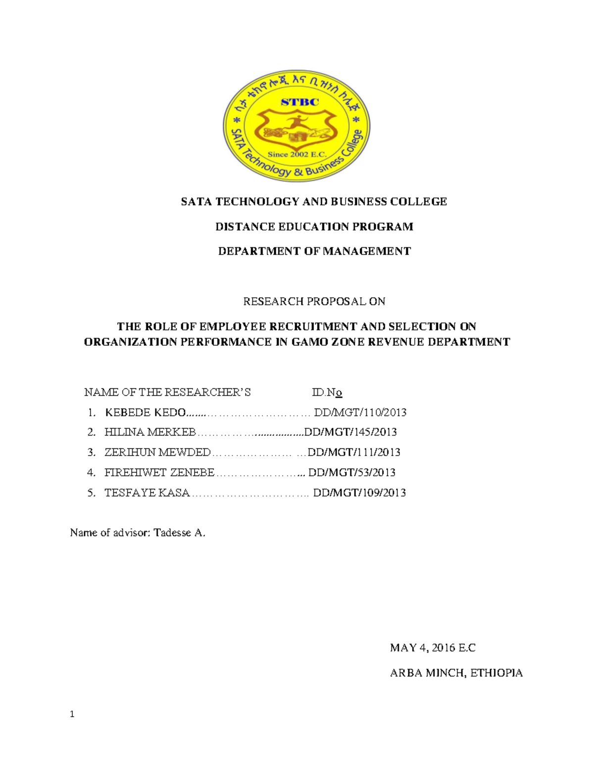 Research Paper on Employee Recruitment &amp; Selection Impact on Org ...