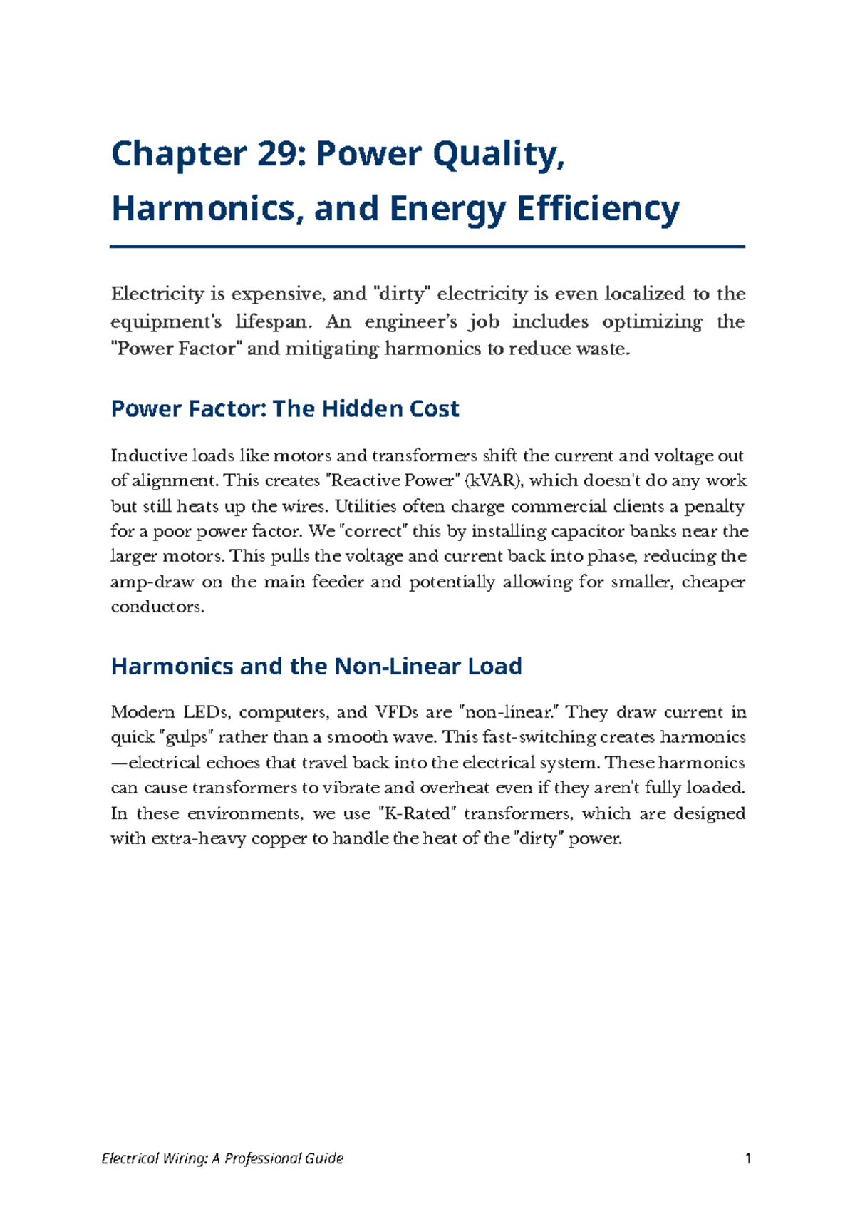 Chapter 29: Power Quality & Energy Efficiency in Electricity - Studocu