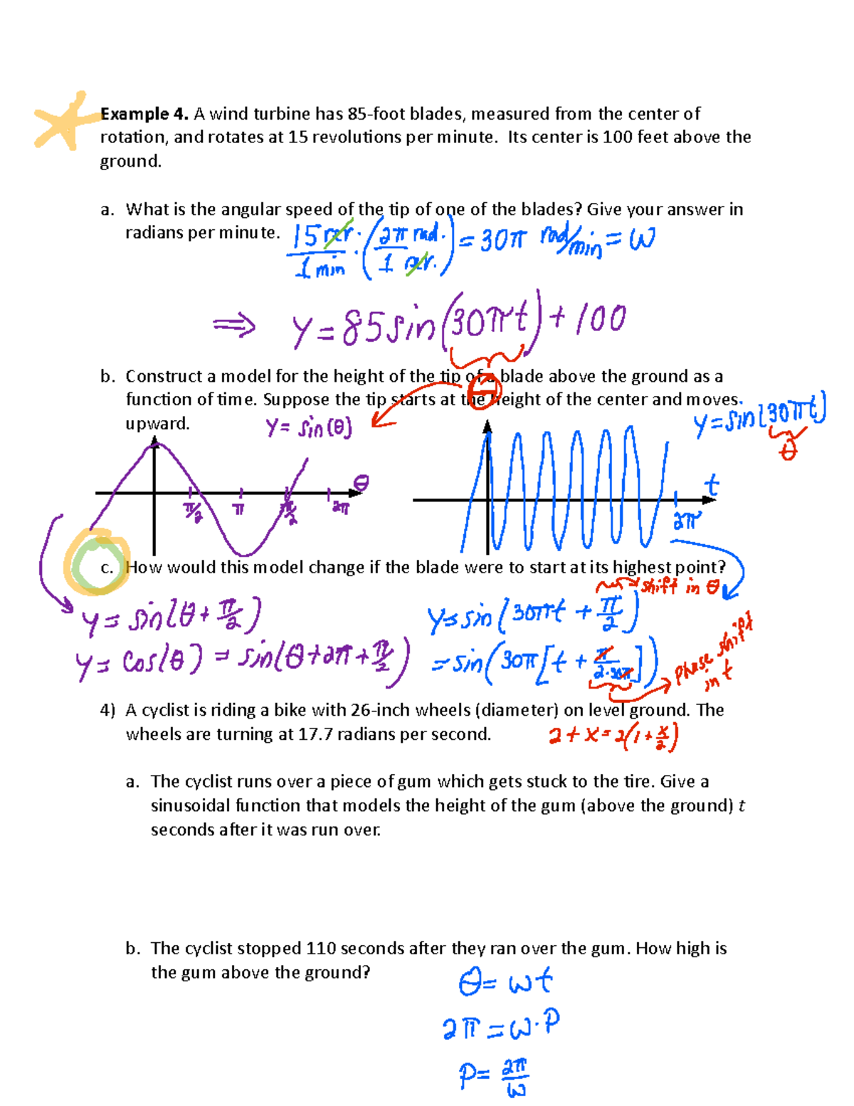 Day 3 - Equations for Graphs & Trigonometric Functions (6.1) Examples ...
