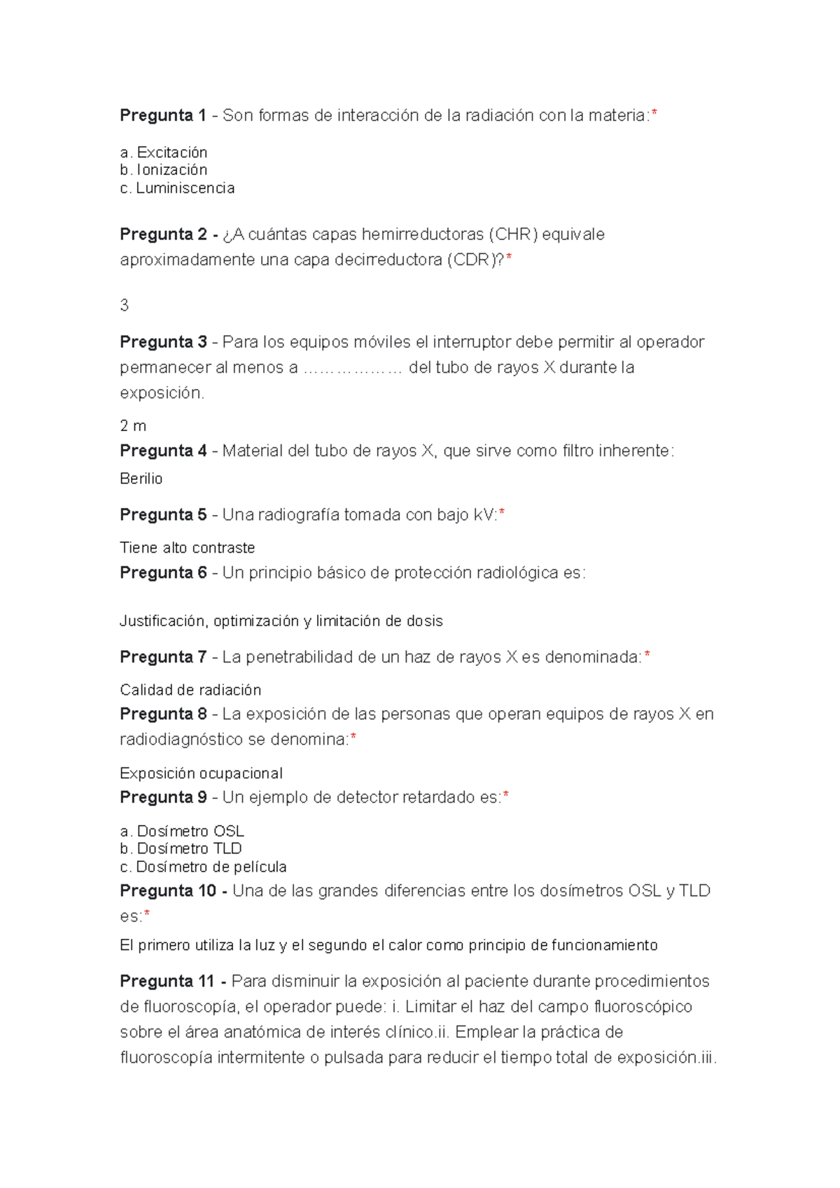 Ipen EXAM 2023 - Preguntas sobre Radiación y Protección Rad. - Document Preview