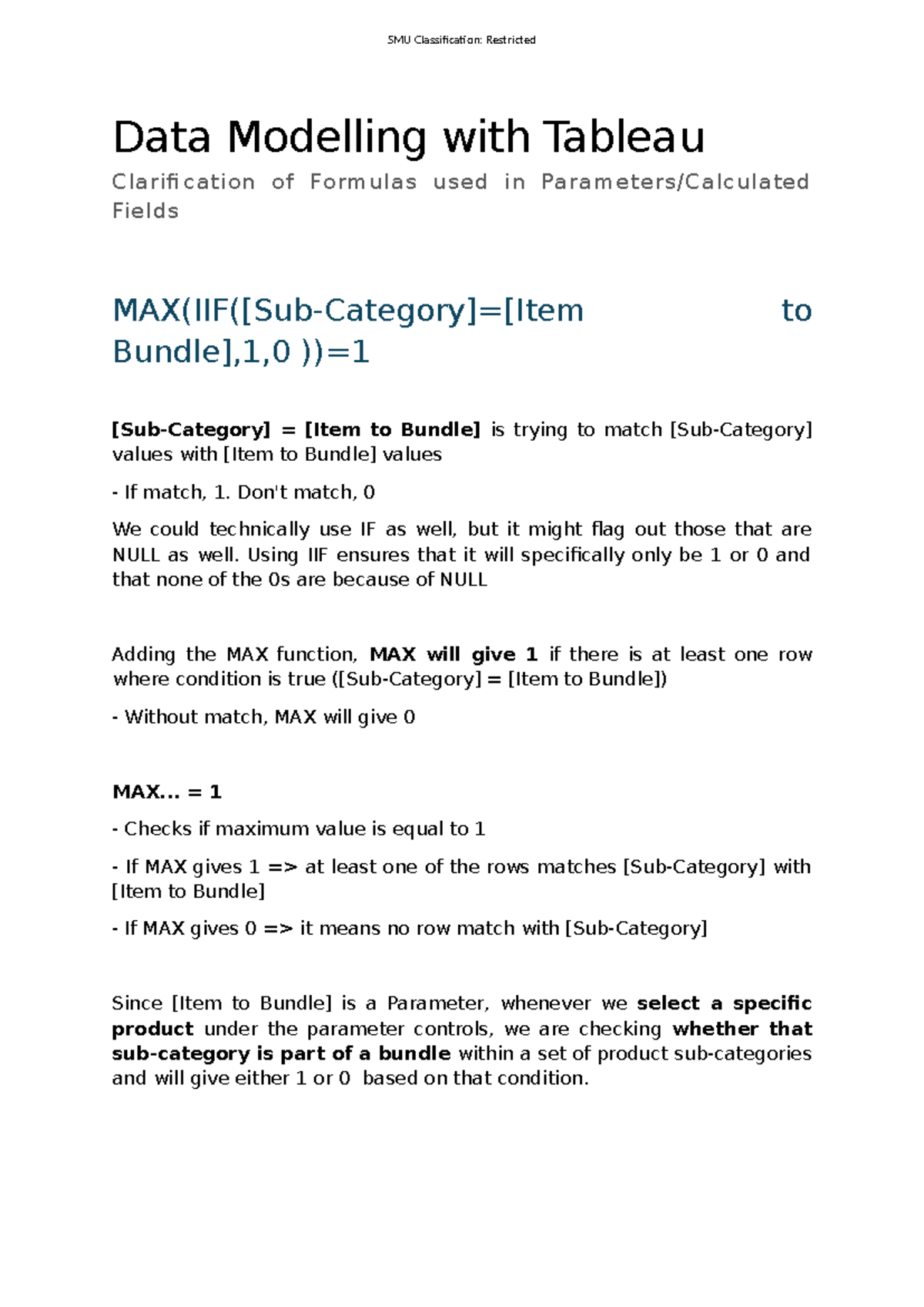 Data Modelling with Tableau (Additional Notes) - SMU Classification ...