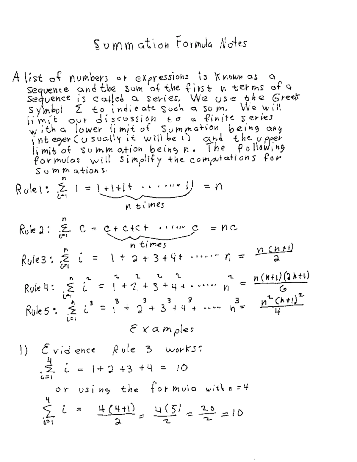 MATH 2425 Midterm 2 Formula Sheet and Test Review - Studocu