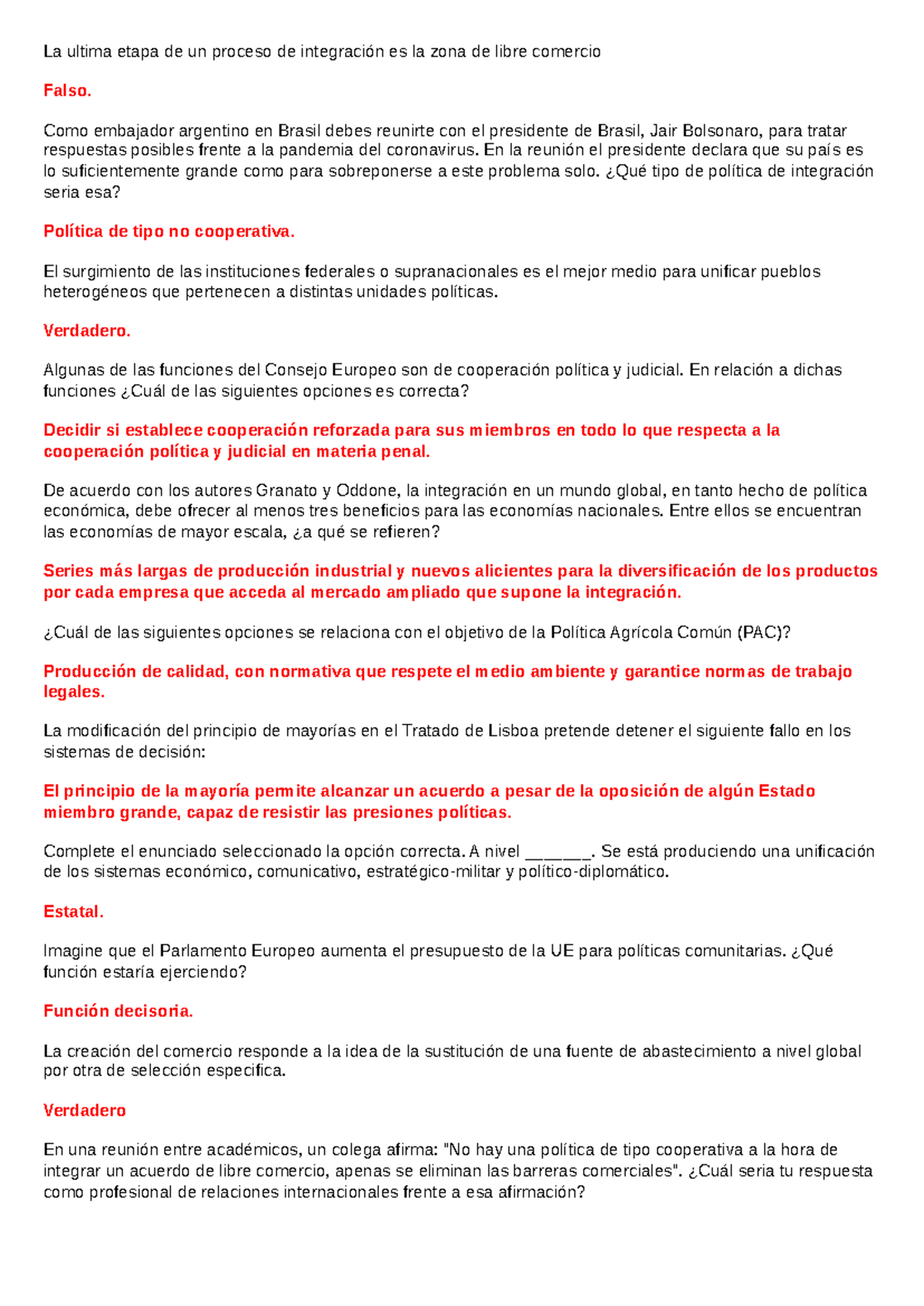 Preguntas Examen Parcial Procesos de Integración Regional 2024 - Document Preview