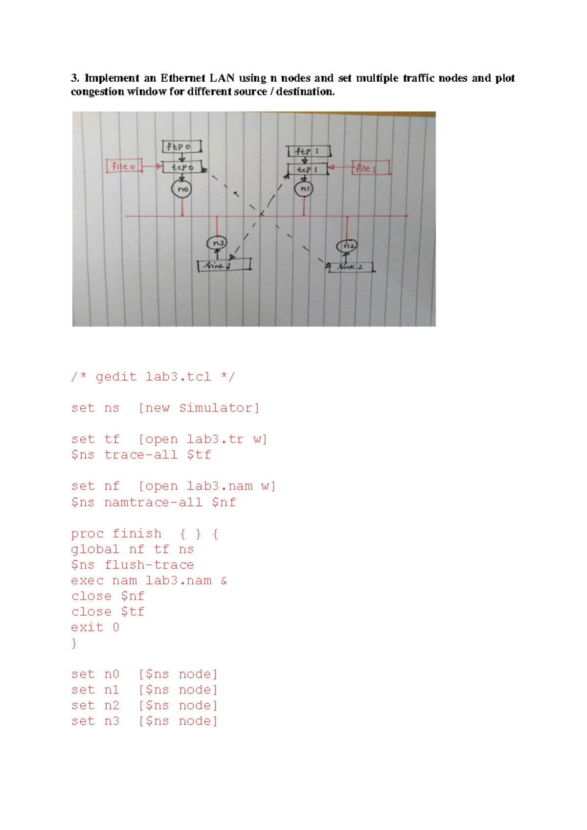 Lab Program 3 - A computer network is a system of interconnected ...