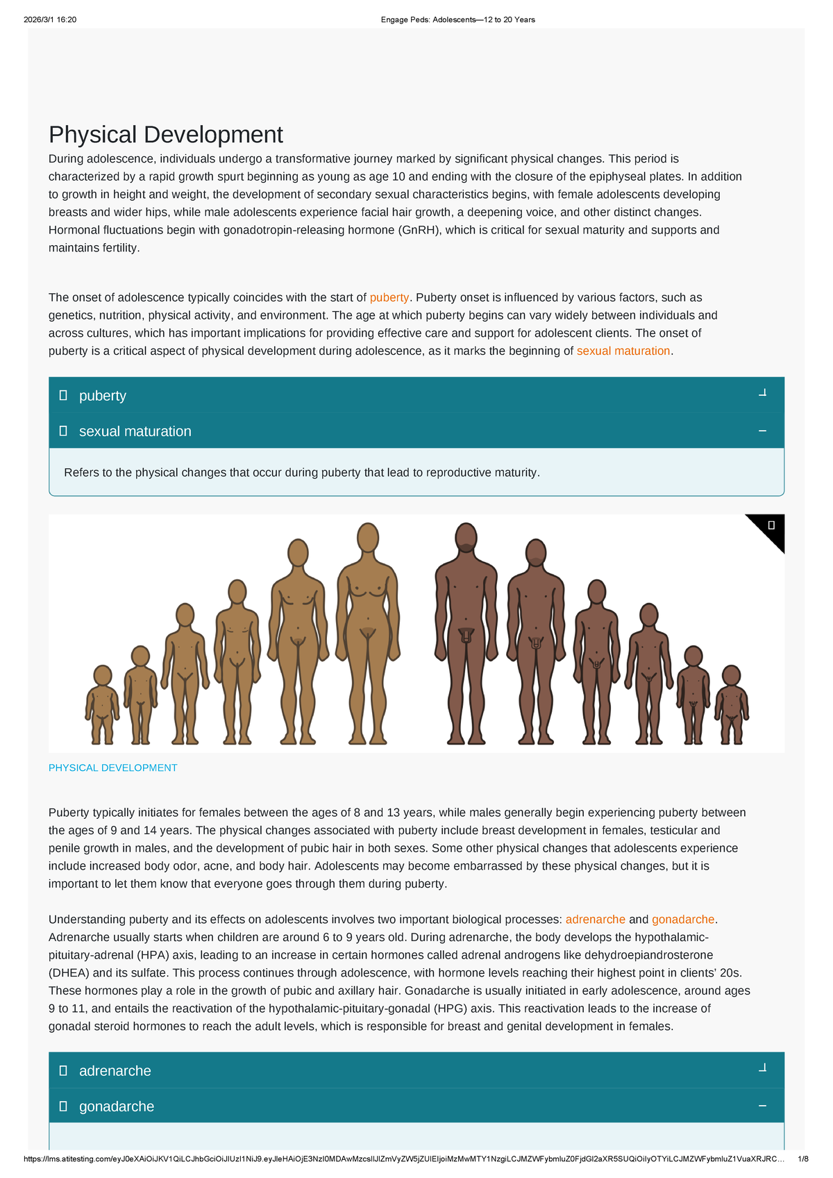 16:20 Engage Peds: Adolescent Physical & Psychosocial Development Notes ...
