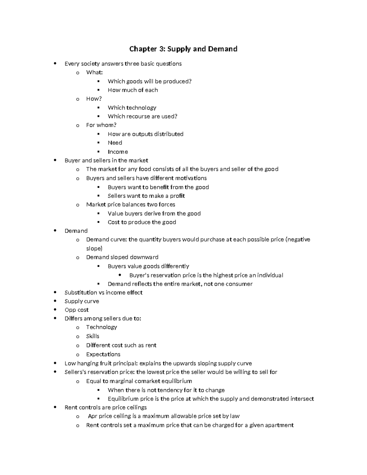 Econ 101 - Week 3: Insights on Supply and Demand Dynamics - Studocu