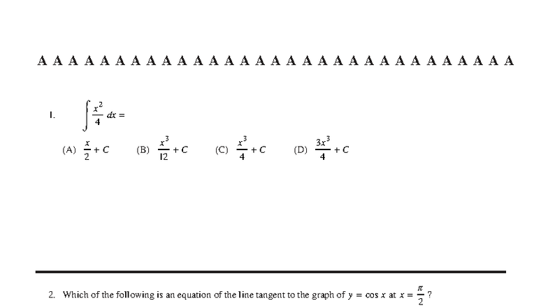 Practice Test 4 for Calculus: Exam Review and Problem Solving - Studocu