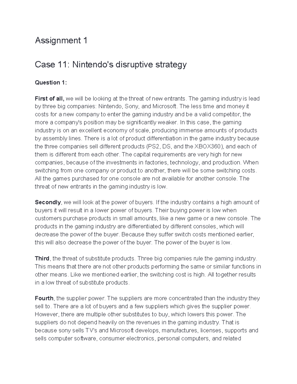 Nintendo Case Study Analysis - Assignment 1-2 - Week 1 Insights ...