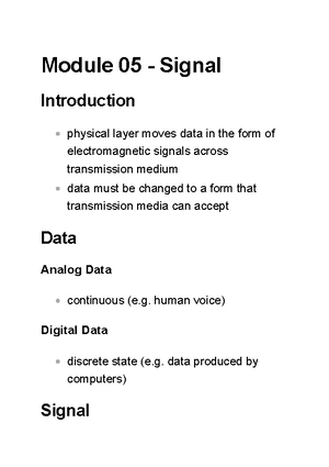 Module 01 - Overview - Notes - Module 01 - Overview Introduction Data ...