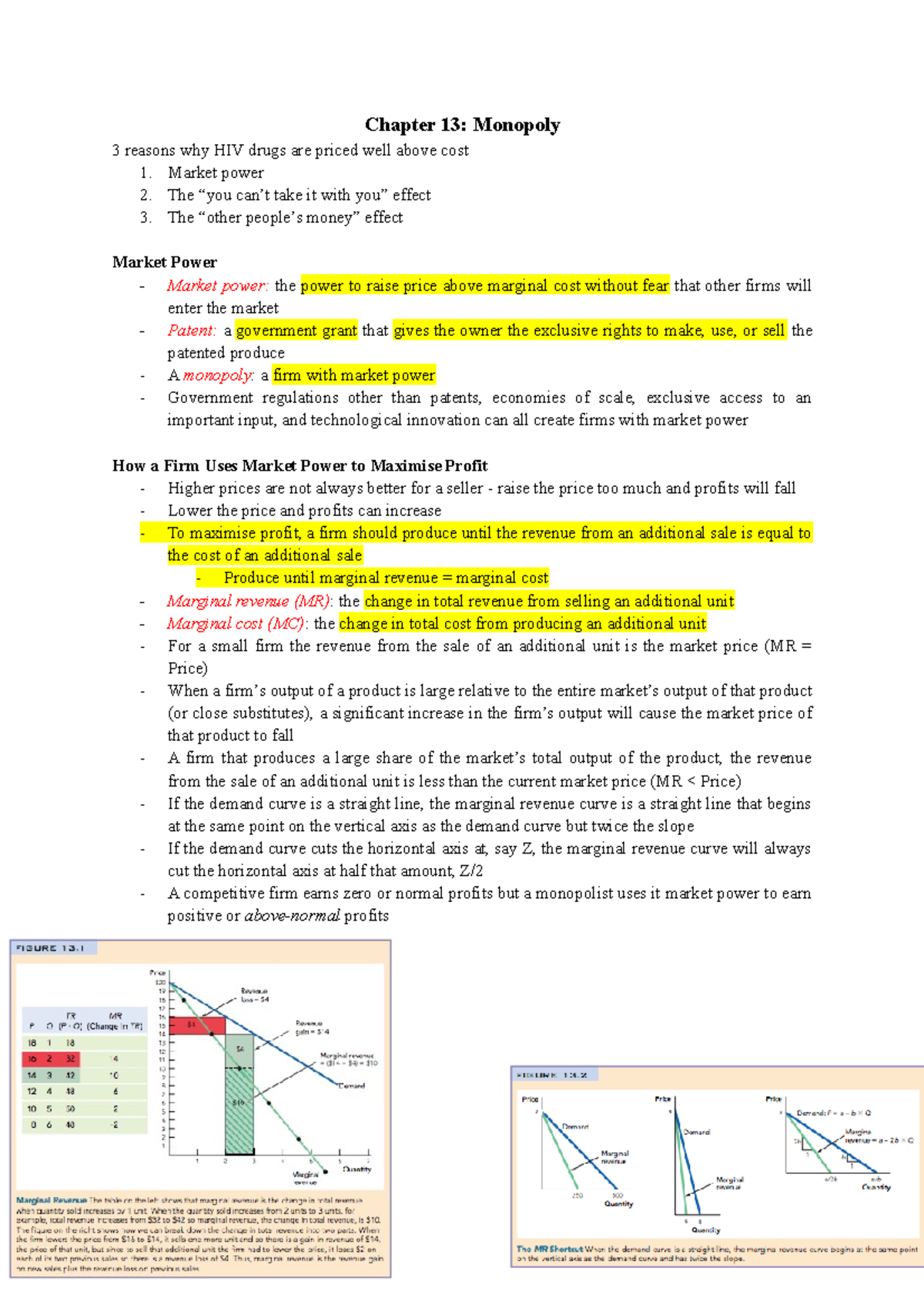 Chapter 13 Monopoly: Summary of Key Concepts in Modern Economics ...