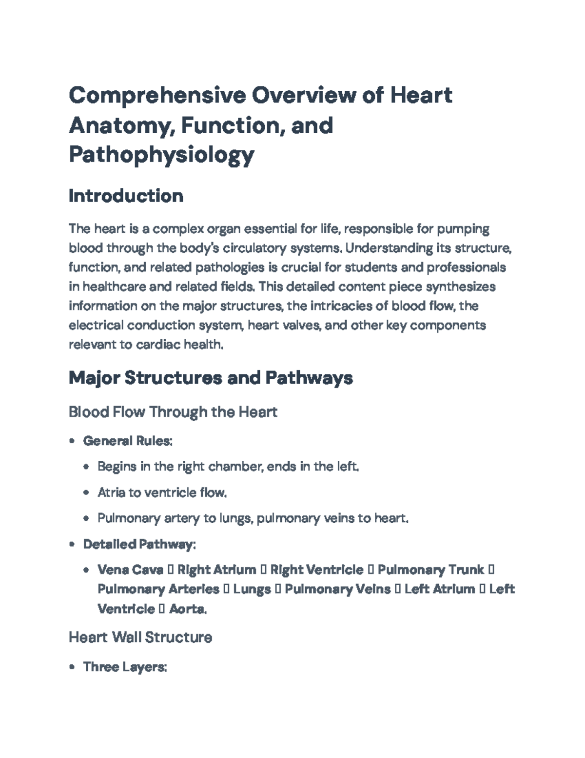 Understanding Heart Anatomy, Function, and Pathophysiology: Overview ...