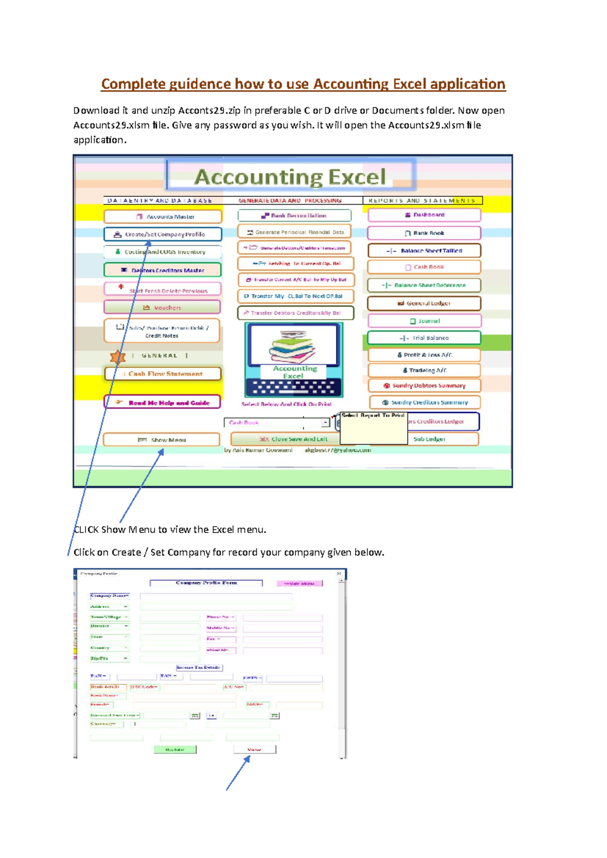 Complete Guidance for Using Accounting Excel App (ACCT 101) - Studocu