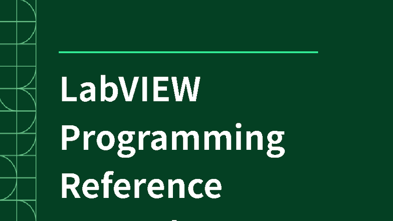 LabVIEW Programming Reference Manual: String Length Function - Studocu