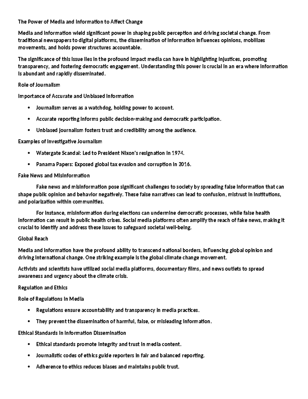 4th Quarter MIL Notes: The Impact of Media on Society and Education ...