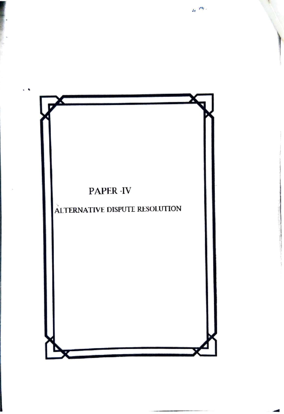 ADR 5th Sem - Alternative Dispute Resolution Notes and Insights - Studocu