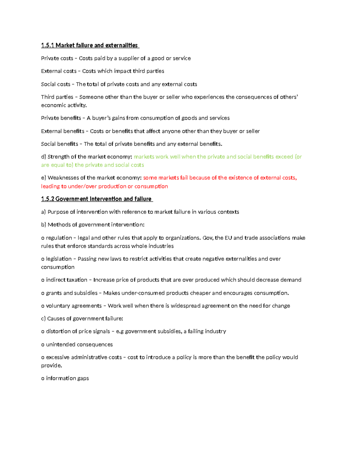 1.5 Market Failure and Government Intervention: Understanding Impacts ...