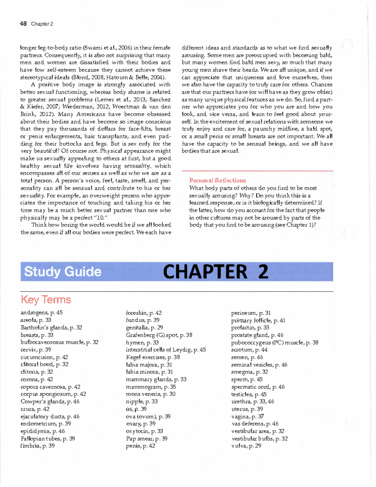 Chapter 2 Study Guide: Body Image and Sexuality Insights - Studocu