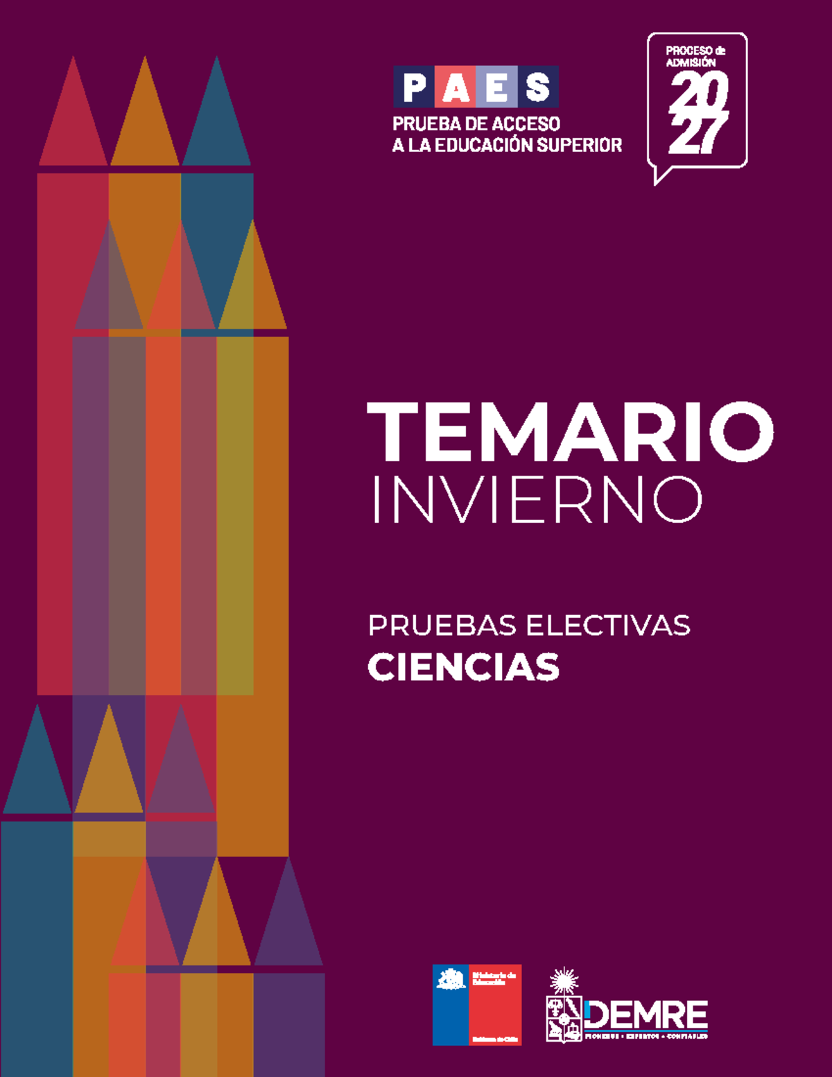 Temario PAES Invierno 2027: Prueba de Ciencias - Studocu