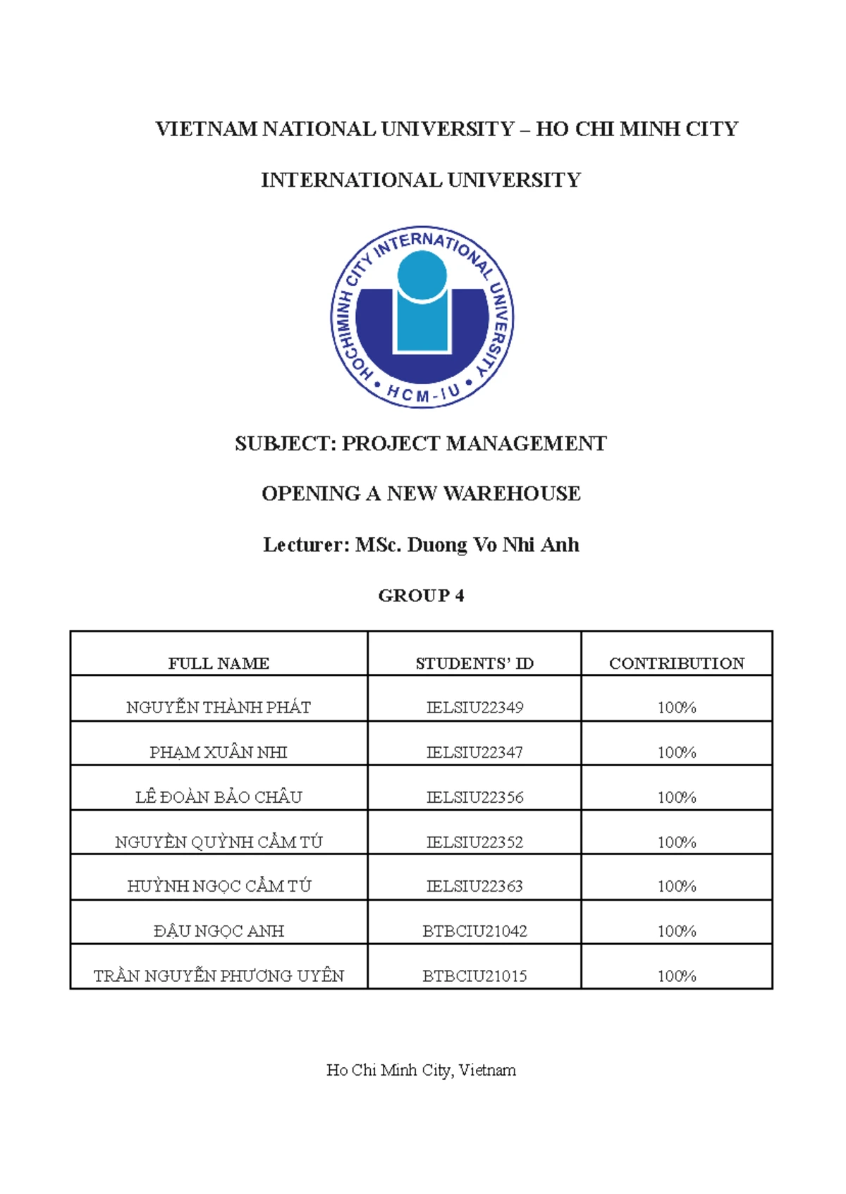 Inventory Management Project Report Template - INE 101 - Studocu