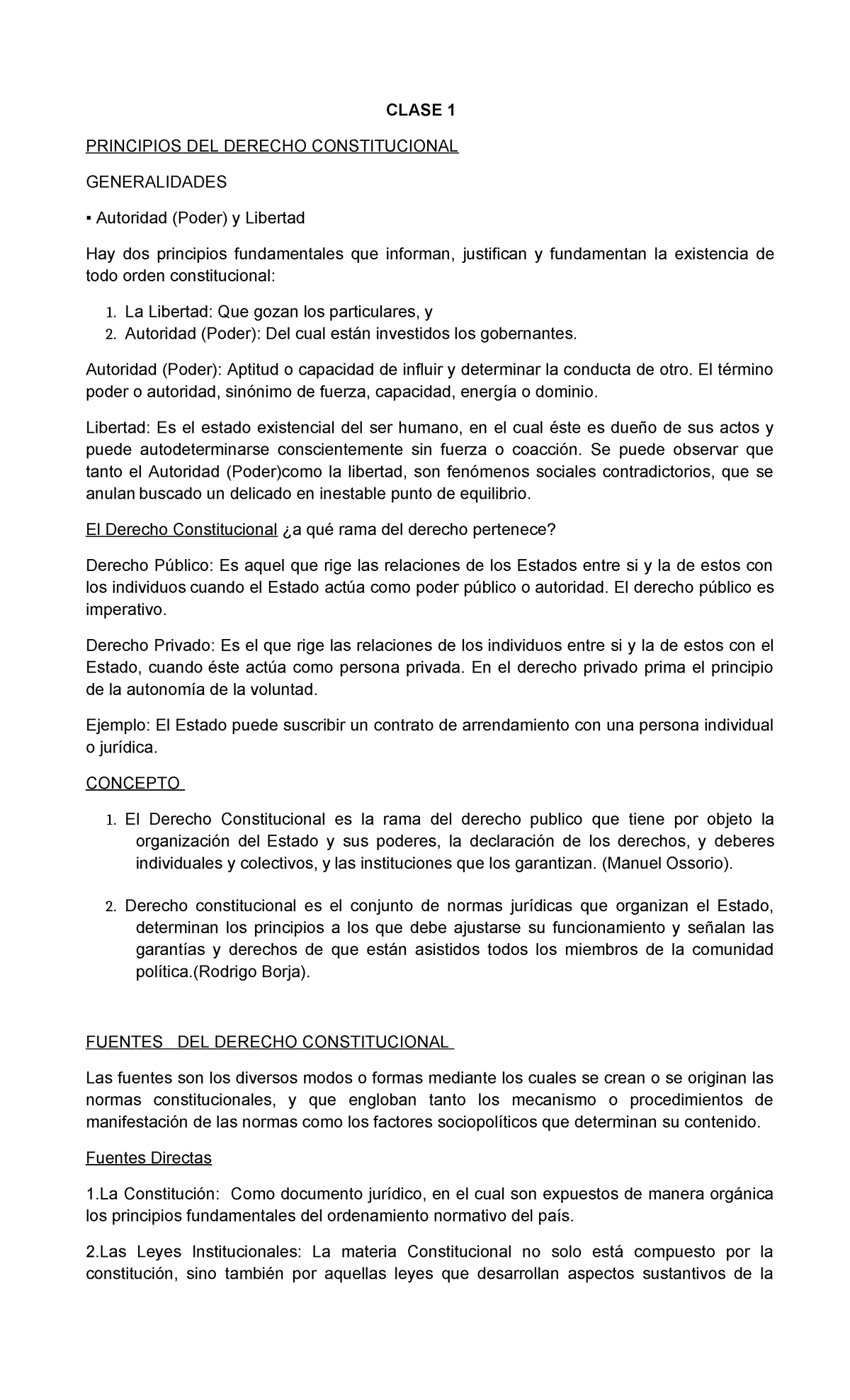 CLASE 1 Y 2: PRINCIPIOS Y GARANTÍAS DEL DERECHO PROCESAL CONSTITUCIONAL ...