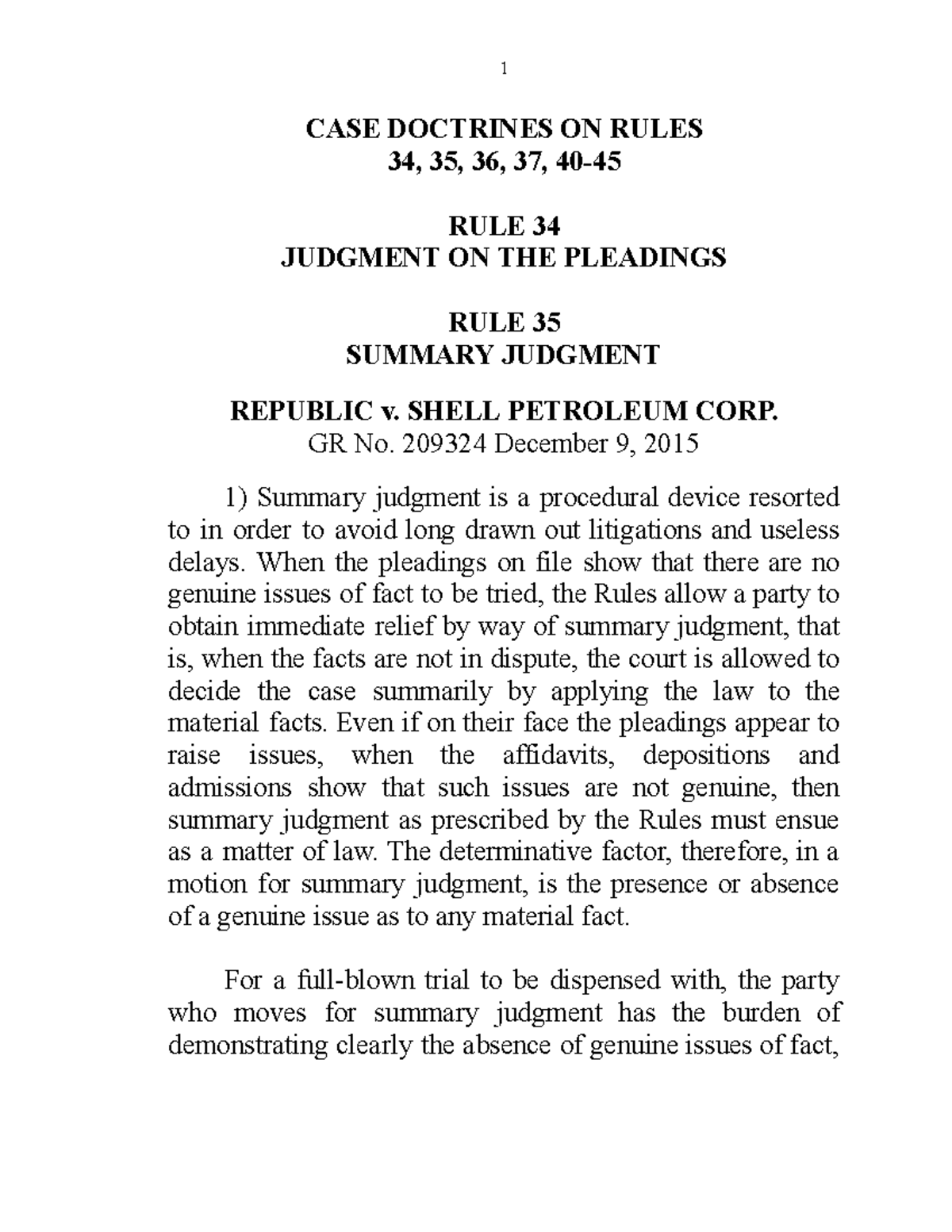 Case Doctrines on Rules 34, 35, 36, 37, 40-45: A Comprehensive Analysis ...