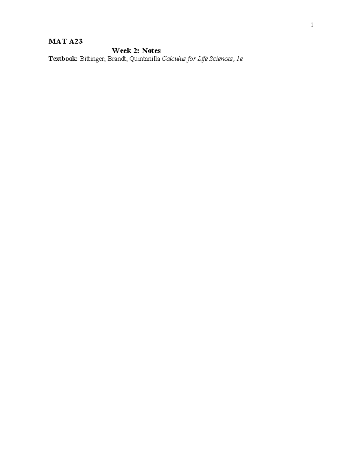 A23 Week 2: Matrix Theory and Operations Notes - Studocu
