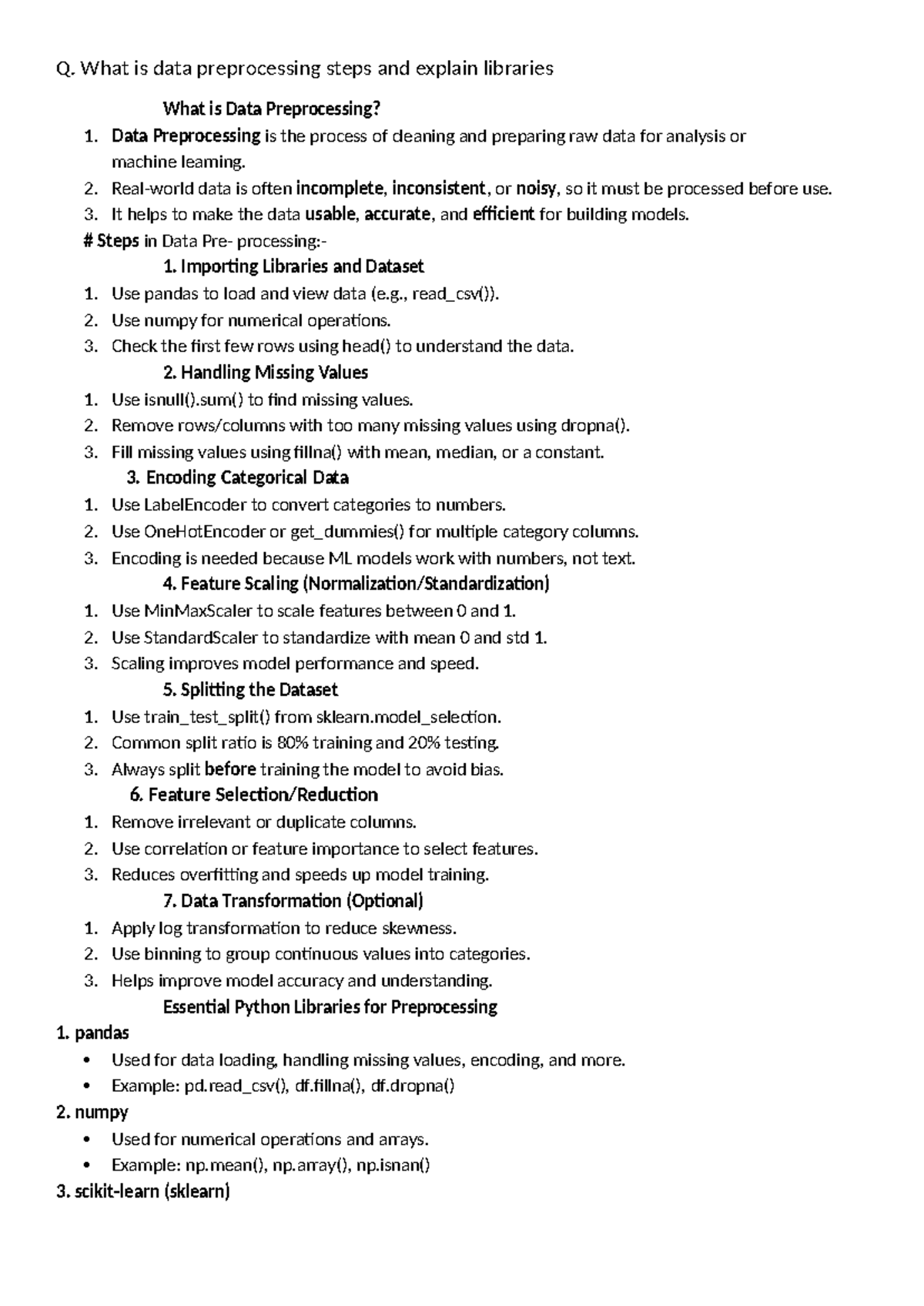 Unit 4 DSBDA: Data Preprocessing, Association Rules, and Logistic ...