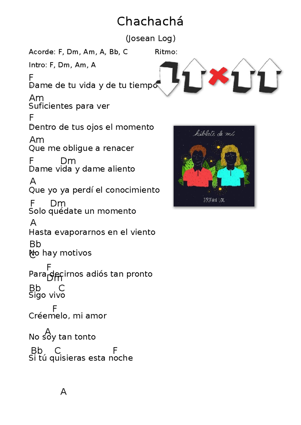 Chachachá Guitarra Acordes y Letra - Studocu